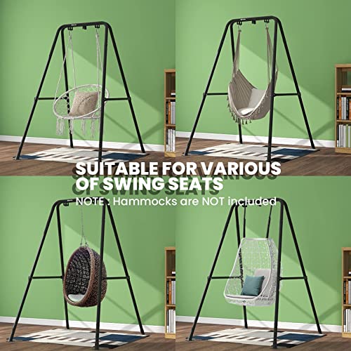 Taleco Gear Swing Stand, Hammock Chair Stand Max Load 330Lbs, Heavy Duty Hammock Stand,Outdoor Or Indoor Hanging Chair Stand Only,Hammock Chair Not Include(Black) #TOP3