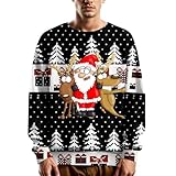 Motif Festif et Style: Présente un élégant imprimé 3D sur le thème de Noël, idéal pour les fêtes, les sorties décontractées ou pour créer une tenue cosy pendant la saison des fêtes