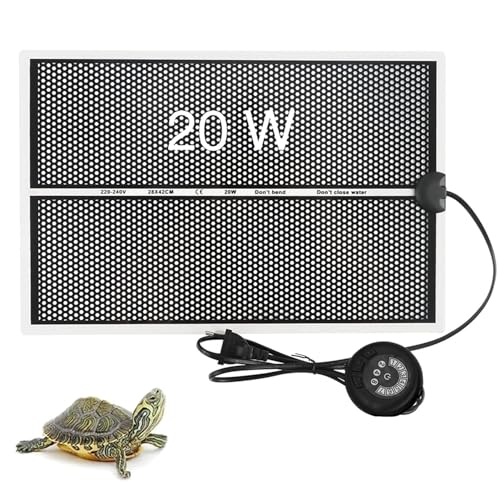 bangminda Manta Termica Reptiles Terrario con Control de Temperatura y Timer Estera Calefactora Ajustable para Terrario Almohadilla Térmica para Reptiles Lagarto Serpiente Tortuga (42x28 cm, 20 W)