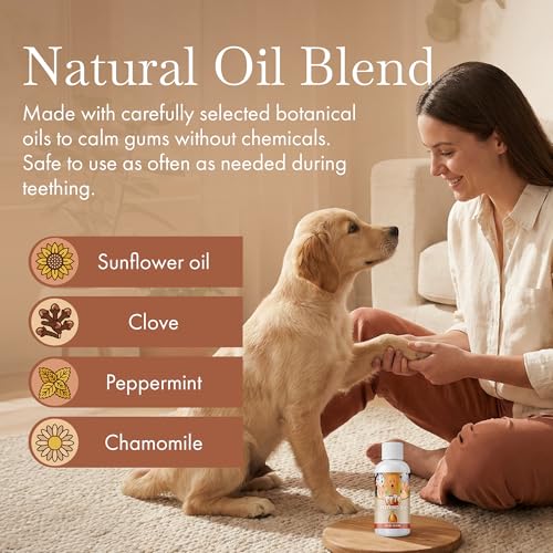 Image of Punkin Butt for Pets Puppy Teething Oil to Stop Chewing and Relieve Discomfort | All Natural, Organic, Safe for Dogs, Chemical-Free (1 oz)