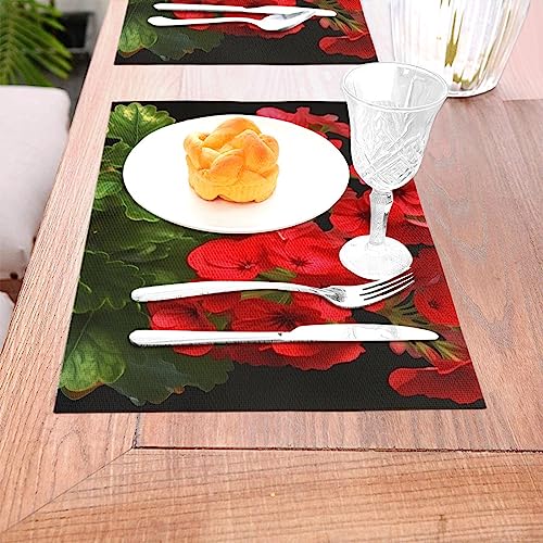 Set de table rouge lavable d'un coup d'éponge contre les taches - 8