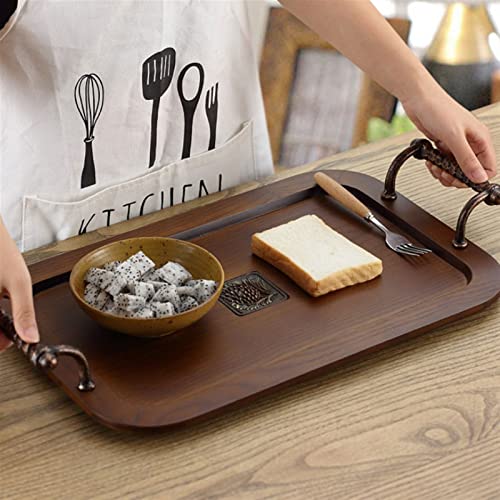Bandeja de juego de te de madera rectangular decorativa salon 7