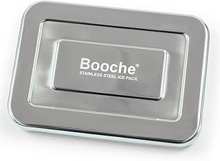 Booche Stainless Steel Ice & Food Storage Container, Rapid-Freeze Long-Lasting Food-Safe Freezer Box, Reusable Cold Pack for Lunch Boxes, Picnics, Camping, Fishing (1)