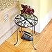 Achla Designs VTT-01 Round Trivet Wrought Iron Plant Stand, Graphite