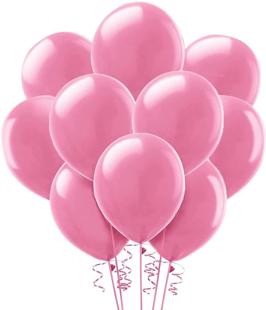 Rosymoment 12-Inch Metalic Latex Balloon 40 Pieces Pack Red Balloons For Birthday Party Wedding Anniversary Decorations, Color-Pink, Mb40Pin