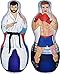ImpiriLux Inflatable Two Sided Karate and Boxing Punching Bag | Includes One Inflatable 5 Foot Tall Bop Bag with Illustration of a Karate Master on One Side and Boxer on Reverse Side (2019 Edition)