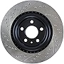 StopTech 127.33137L Sport Rear Left Drilled/Slotted Disc Brake Rotor - Fits Select Audi, Porsche Macan Vehicles