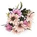 Joylive 10 cabezas de flores 1 ramo de flores artificiales ramos de flores de cardo flores de primavera flores de margarita