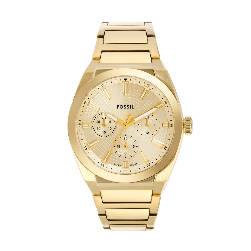 Fossil Everett Men's 44 MM Gold-Tone Stainless Steel Watch, FS6119
