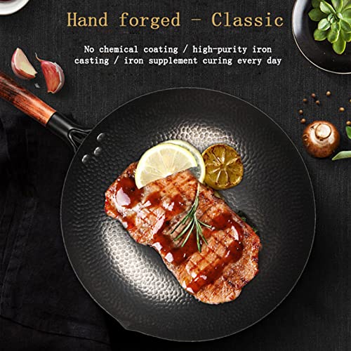 Wok chino de hierro fundido con tapa de madera miniatura 3
