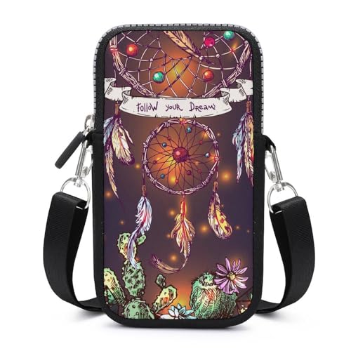 Pochette attrape-rêves fine 17.5x10x2cm avec bandoulière fine
