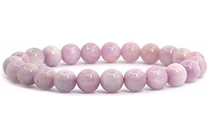 Delicate Gemstone Bracelet Featuring Shimmering 8mm Kunzite Crystals