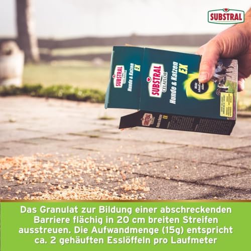 Substral Celaflor Hunde & Katzen Ex, Hund, Marder und Katze Abwehr und Vertreibungsgranulat, 200g - mit Sofortwirkung