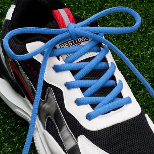 Image of 2 Pairs Oval Athletic Shoelaces 33 Colors 1 /4 inch Half Round Shoe Laces for Sneakers