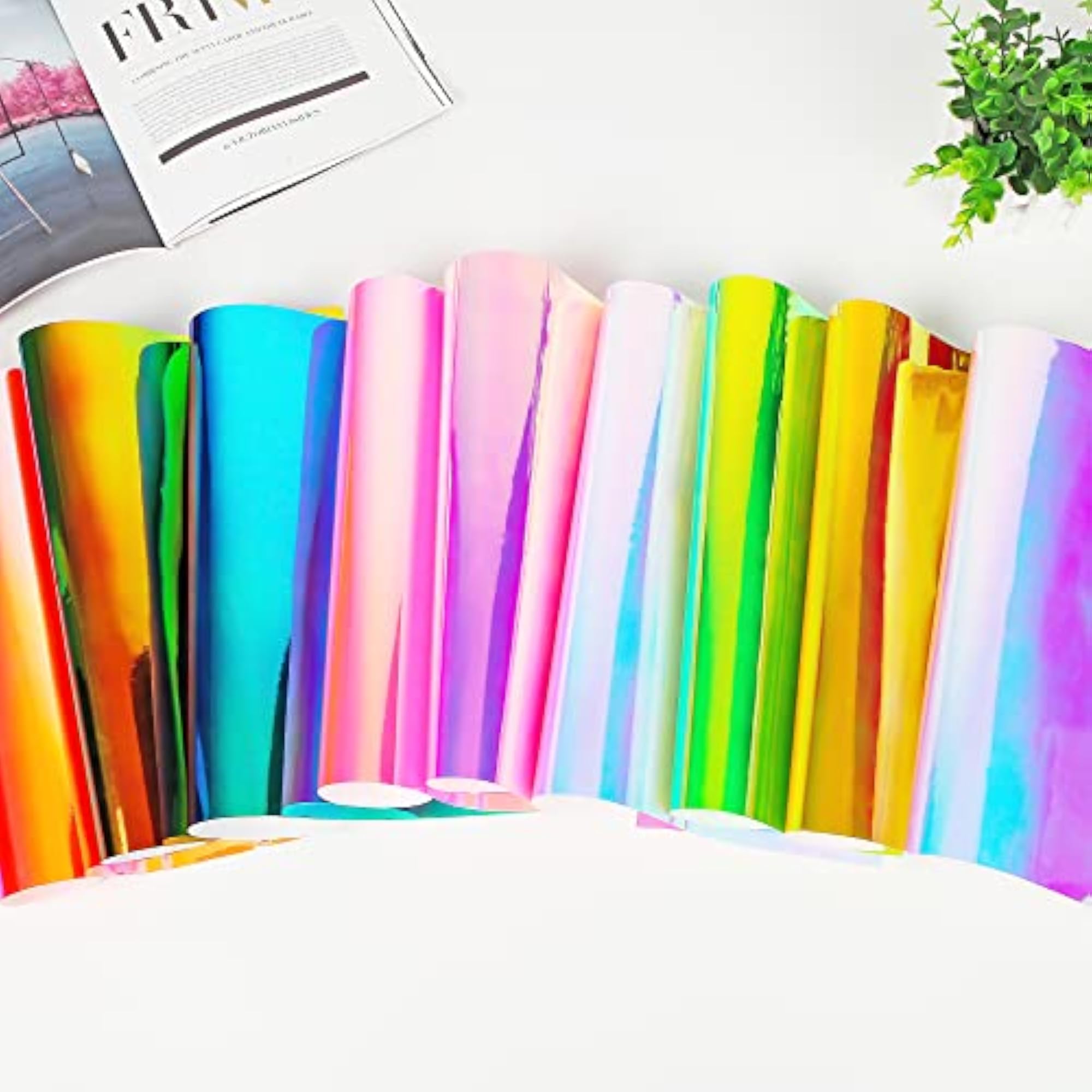Holographic Permanent Adhesive Sheets, 12x12 Inch