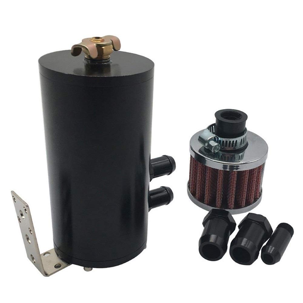 Buy Engine Oil Catch Can Reservoir Aluminium Baffled Tank Breather Oil