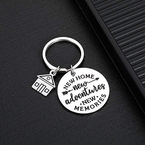 New Home Keychains Gifts For Home Apartment Housewarming Gifts House Warming Presents For Homeowner Women Men New Home New Adventures New Memories Moving Away Jewelry Real Estate Agent Realtor Gift #TOP3