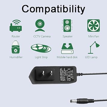 6V 1A Power Supply Adapter 6W AC/DC Charger AC 100-240V to DC 6V 1A 0.8A 0.5A 450mA Adapter with 5.5x2.5mm Plug
