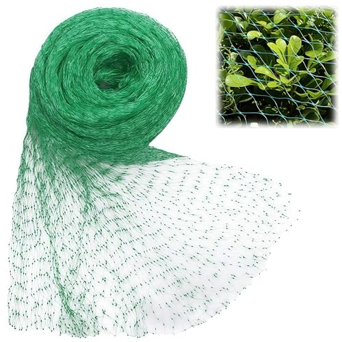 AkNebriax 1PCS Green Garden Netting, 4 * 15M Nylon Anti Bird Protection Net,Reusable Pond Anti Bird Net Grass Seed Pea Netting, for Fruit Tree Plants Garden Protection