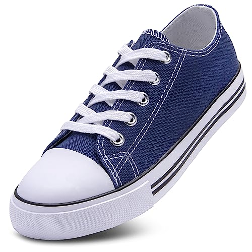 The Fashion Supply Toddler Canvas Shoes for Girls & Boys - Breathable & Comfortable Boys & Girls Canvas Shoes for Toddlers Navy