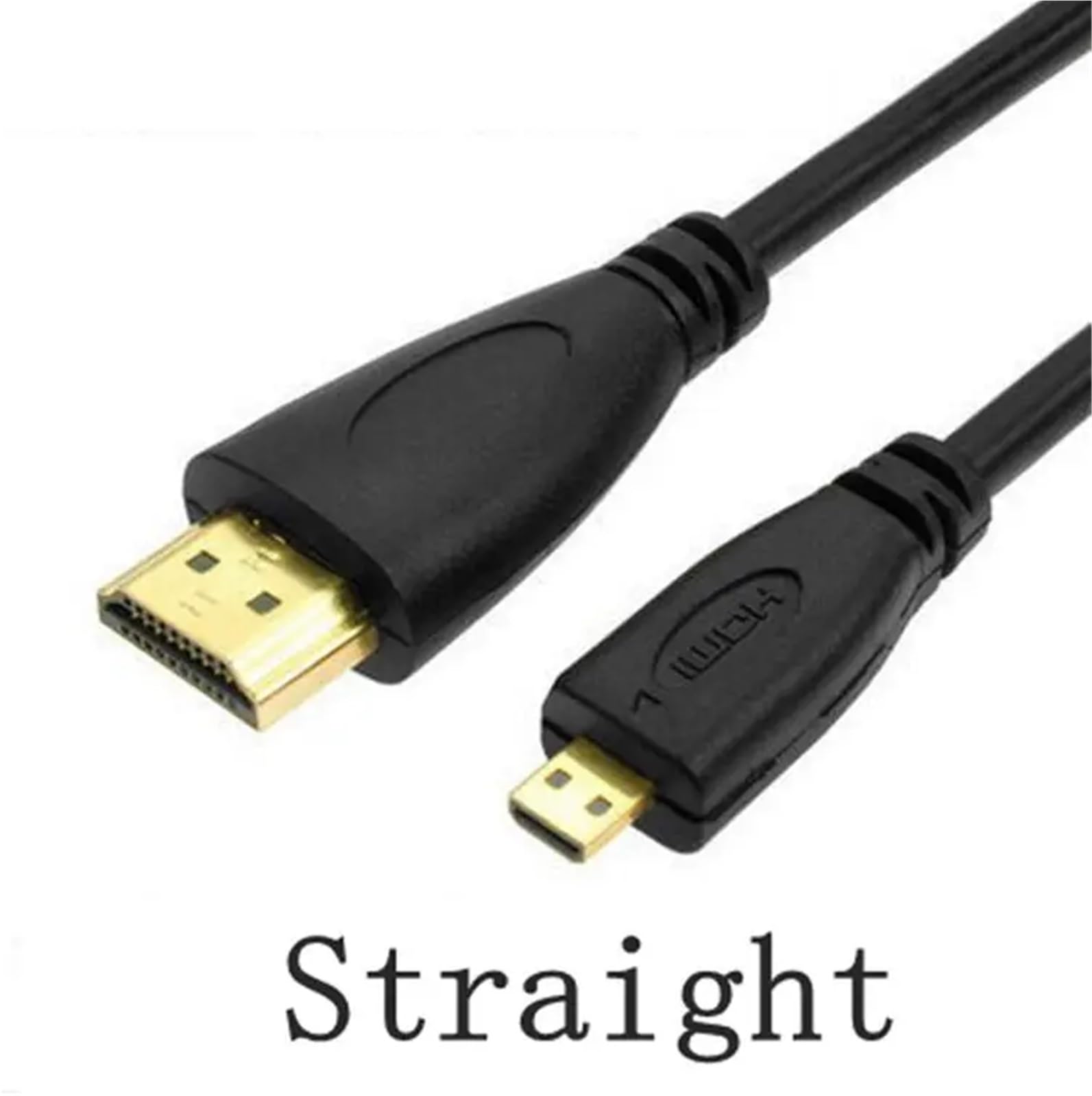 Kabel typu A A Micro HDMI typu D góra dół lewy i prawy kąt 3D kabel kolankowy 4K 1080p Audio kompatybilny z Micro HDMI do kamery tabletu (3m, Up)