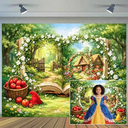 10 x 8 ft Fairy Wonderland Storybook Backdrop Open Book