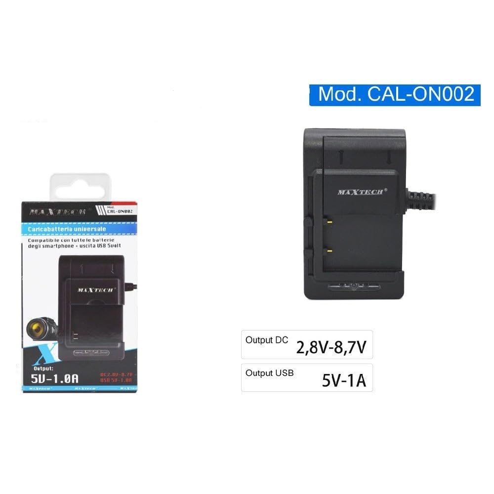 Trade Shop - Caricabatteria Universale Caricatore USB per Batterie Smartphone 5volt Cal-on002