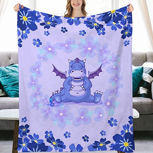 Dragon Blanket Gifts, 40"X50" Dragon Throw Soft Flannel Blanket For Boys, Warm Lightweight Cozy Fuzzy Dragon Lover Gifts For Bed Couch #TOP6