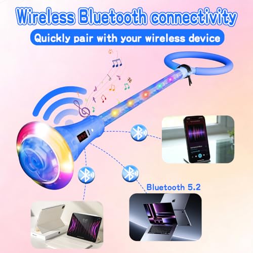 Swing Wheel mit Lichtrad, Springring Fußkreisel mit Zähler, Skip it, Fusskreisel mit Bluetooth Lautsprecher, Hüpfkreisel, Blinkender Springring Als Geschenk für Alle Altersgruppen Geeignet