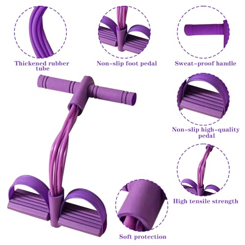 Jomdjmskes Bauchtrainer für Zuhause, Expander Fitness, Bauch Trainingsgerät, Bauch und Rückentrainer, Sit-Up Trainingsgeräte, Bodybuilding Expander, Ganzkörpertrainer für 8 Tubes Elastische Zugseil