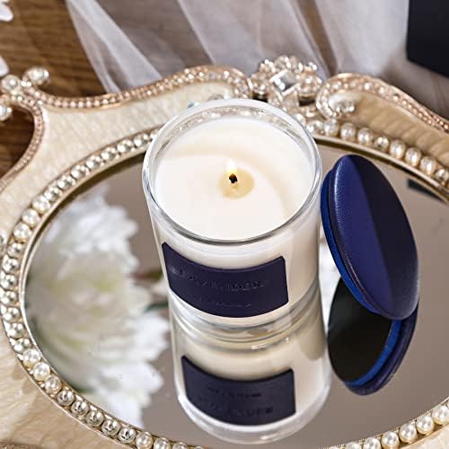 Scented Candle Natural Soy Wax Lavender Jar Candle 7.8 Oz Aromatherapy for Her Long Lasting Home Fragrance Relaxing Candle for Women Gift for Mum Wife Girlfriends Valentines Day Burn up to 50 Hours