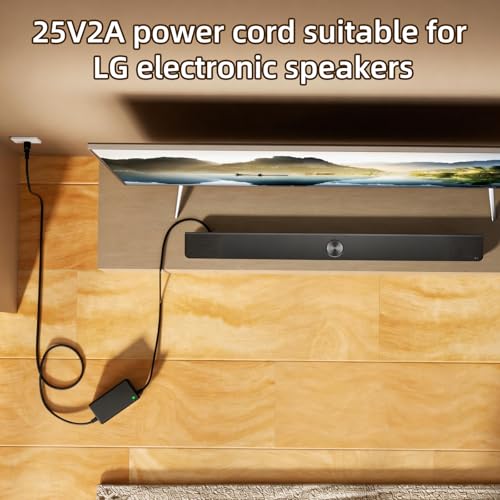 25V Power Adapter for LG SoundBar Power Cord for LG SN8YG SN7Y SN7R SN6Y SN5Y SJ4 SJ4Y SJC8 SJ5 NB3540 NB3730A NB3732A NB3740 NB3740A NB4530 LAS851M DA-50F25 DA -38A25 EAY62909702 AC Adapter