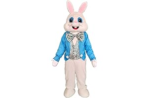 Blue Easter Bunny Mascot Costume