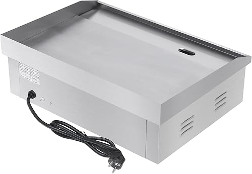Miniatura 8 de TBVECHI 21" plancha eléctrica comercial, plancha eléctrica comercial de la encimera del acero inoxidable de la parrilla 3000W del top plano comercial