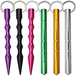 saijer Kubotan,Llavero Defensa Autodefensa con Llavero y Mango Corrugado Ergonómico Martillo Emergencia Disfrazado para Mujeres y Niños Autodefensa Escape de Emergencia Unisex Multicolor(6 Piezas)