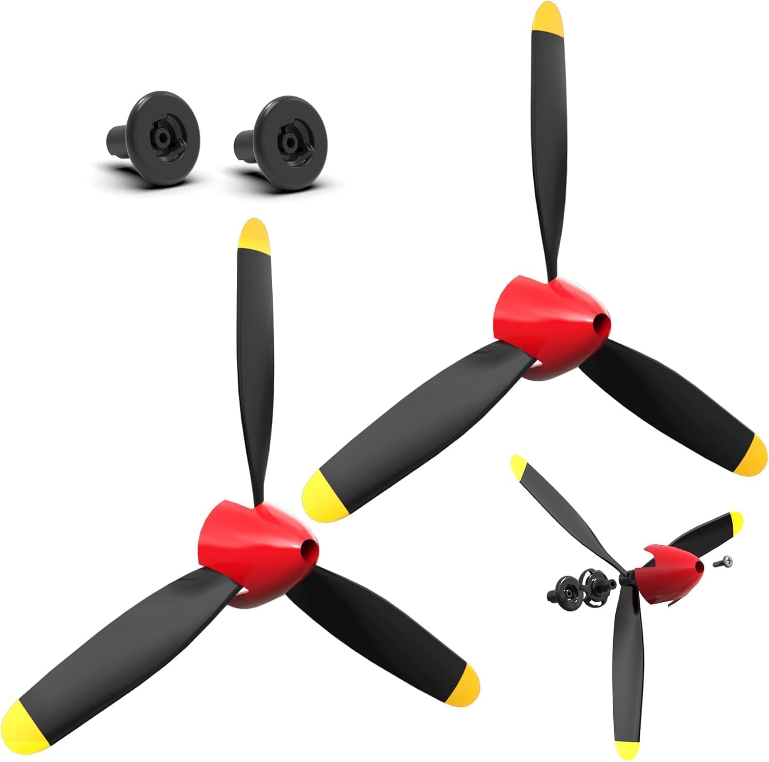 ANTSIR RC Plane Propellers Replacement for The Legend war Bird Series 400 4 Channel Hobby Remote Control Airplane - Set of 5 (red)