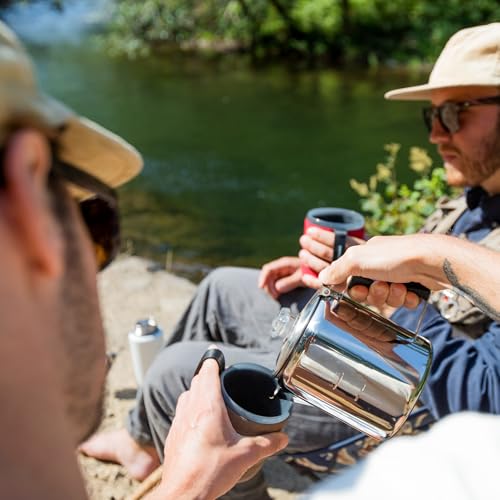 GSI Outdoors 3 Cup Percolator Coffee Pot Glacier Stainless Steel with Silicone Handle for Camping, Backpacking, Travel, RV & Hunting - Stove Safe - Image 8