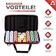 SPECTACE Pokerkoffer - Pokerset, Poker Koffer mit Pokerchips, Poker Set mit Poker Chips - Professioneller Poker Chips Set im Casino Stil - Casino Chips