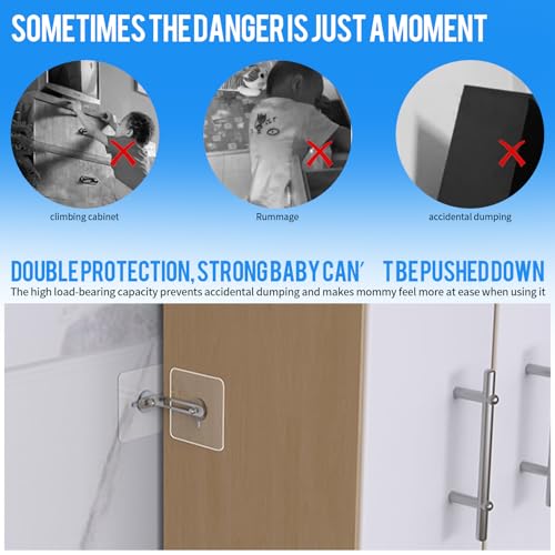 10 Paare Kippsicherung Möbel Set, Kippschutz Schrank Möbelanker Ohne Bohren Wandanker Regal Wandbefestigung Abnehmbar Anti Kipp Halter für Kommode Belastbarkeit Haustiere