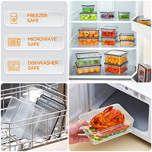Hometall 40 Pcs Food Storage Containers With Lids Airtight, 100% Leakproof Plastic Meal-Prep Containers Reusable(20 Containers & 20 Lids),Microwave And Dishwasher Safe, Includes Labels & Pen #TOP5