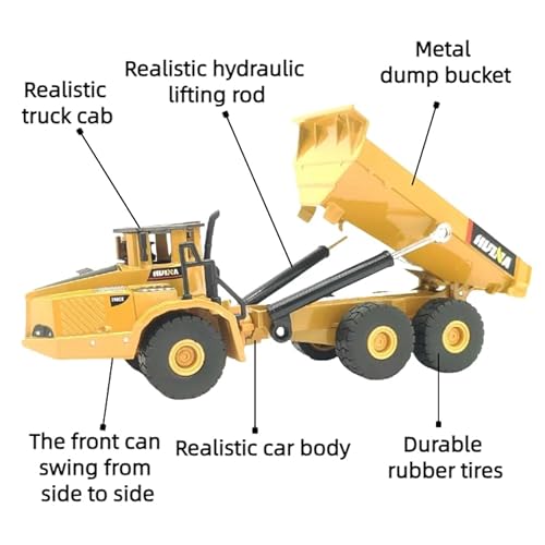 Metal Dump Truck Toy Enhances Realistic Construction Experience,Easy Transport Construction Vehicle Toys for boys,Classic Toys Indoor/Outdoor Play,Die Cast Metal Construction,Ideal Sand/Beach Toy - Image 3