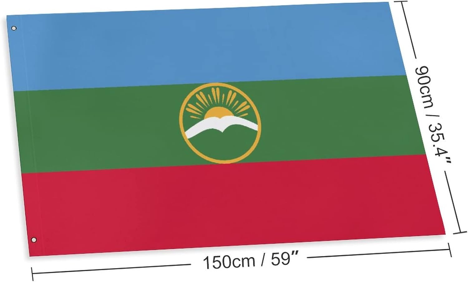Karachay-Cherkessia Flag Garden Flag Outdoor Indoor Decoration Flag for Home Outdoor Decorations 35x59 in