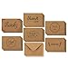 BEST PAPER GREETINGS Rustic Thank You Cards with Envelopes - 36-Pack, 4 x 6 In, Brown Kraft Paper - Thank You Postcards & Envelopes for Weddings & Baby Showers