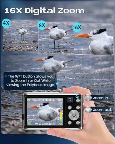 Digitalkamera-AutoFocus-4K-Fotoapparat-Digitalkamera-mit-Dual-Kamera-mit-32GB-Speicherkarte-HD-48MP-16X-Digitalzoom-28-grosem-Bildschirm-Kompaktkamera-Fotokamera-fur-EinsteigerSchwarz