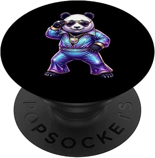 Disco Ball Panda Dance Club Disco Dancing Party PopSockets Adhesive PopGrip