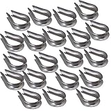 Yibuy 20pcs 304 Câble De Câble En Acier Inoxydable Dé à Coudre M2 Pour Fil 2mm...