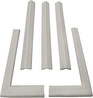 Cardinal Gates KEPK Large Hearth Pad Kit - Fireplace Baby Proofing - Adhesive Backed Fireplace Bumpers for Babies - 12.5 Feet of Padding with 3 Straight Pieces & 2 Corners - Made in The USA - Taupe
