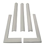 Cardinal Gates KEPK Large Hearth Pad Kit - Fireplace Baby Proofing - Adhesive Backed Fireplace Bumpers for Babies - 12.5 Feet of Padding with 3 Straight Pieces & 2 Corners - Made in The USA - Taupe