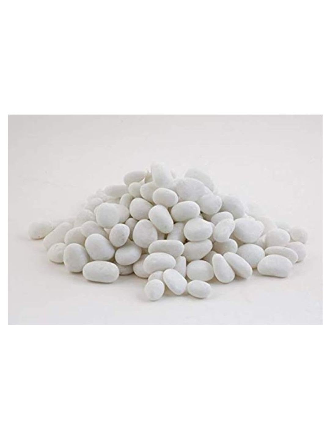 AFAST Multicolor Pebbles/Stones for Garden, Plants, Lawns, Aquariums, Fish Pots, Home Decor, Vases, Furniture Filler. Size: 10-30mm, Shiny White -A34-image-22