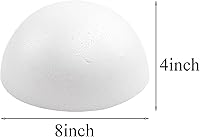 Vista 2 de Crafjie 2 piezas de 8 pulgadas de bolas de espuma blancas semirredondas de poliestireno, bolas de espuma para manualidades, bolas de espuma